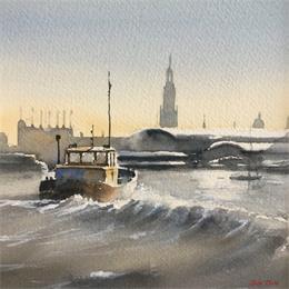 Peinture sans titre par Min Jan | Tableau Figuratif Aquarelle, Huile Paysages