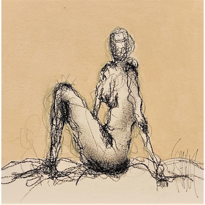 Painting Sans titre by Sahuc François | Painting Figurative Nude Acrylic