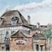 Peinture Troyes 6 par Hoffmann Elisabeth | Tableau Figuratif Urbain Aquarelle