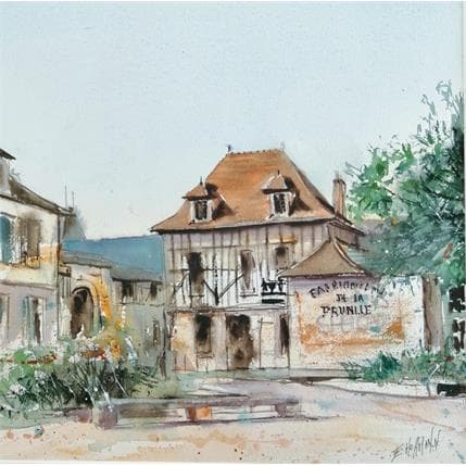 Gemälde Troyes 29 von Hoffmann Elisabeth | Gemälde Figurativ Aquarell Urban