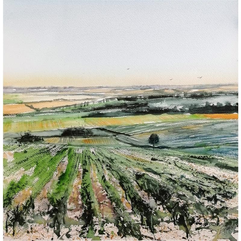 Pintura Troyes 32 por Hoffmann Elisabeth | Pintura Figurativo Paisajes Acuarela