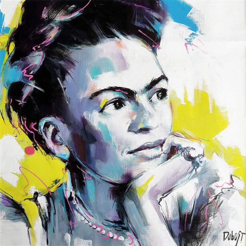 Painting Sous un autre jour by Dubost | Painting Figurative Pop icons Acrylic