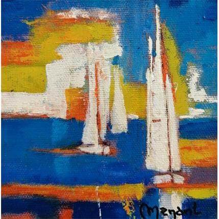 Gemälde Départ au bleu von Menant Alain | Gemälde Acryl