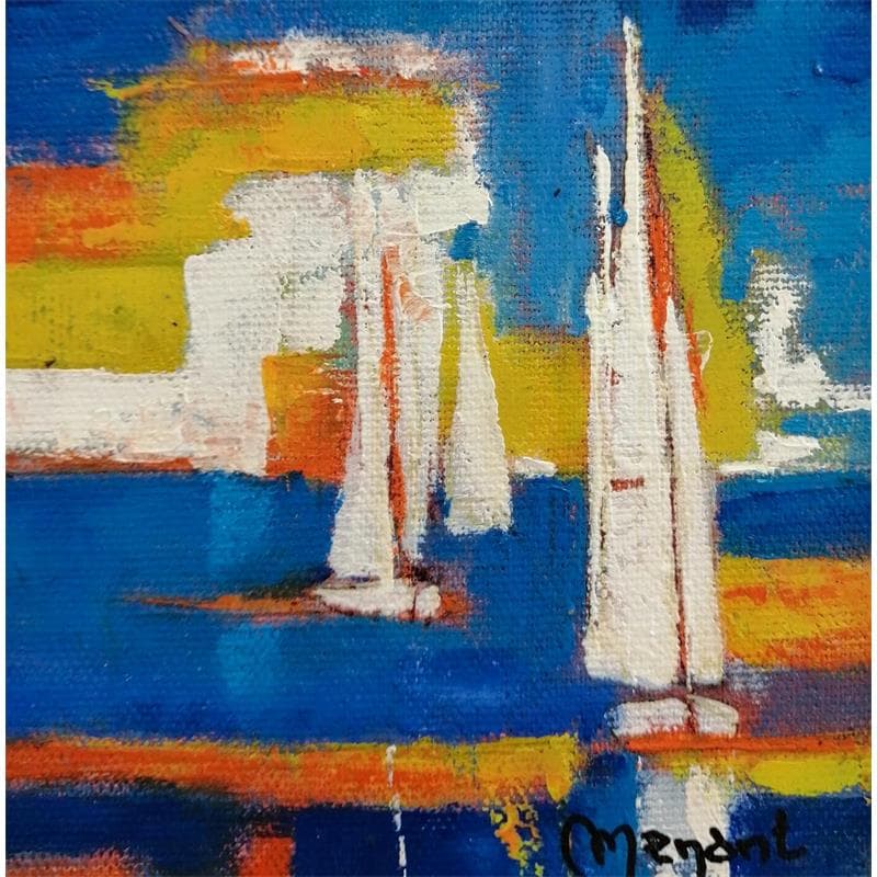 Gemälde Départ au bleu von Menant Alain | Gemälde Acryl