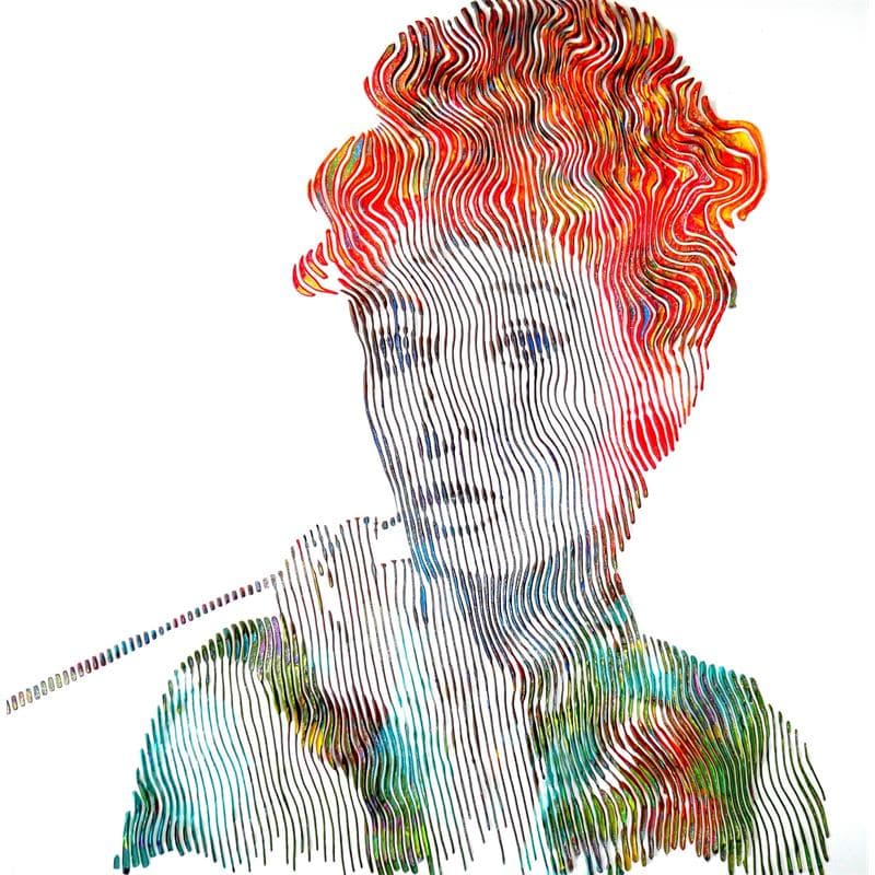 Peinture The most powerfull Audrey Hepburn par Schroeder Virginie | Tableau Acrylique