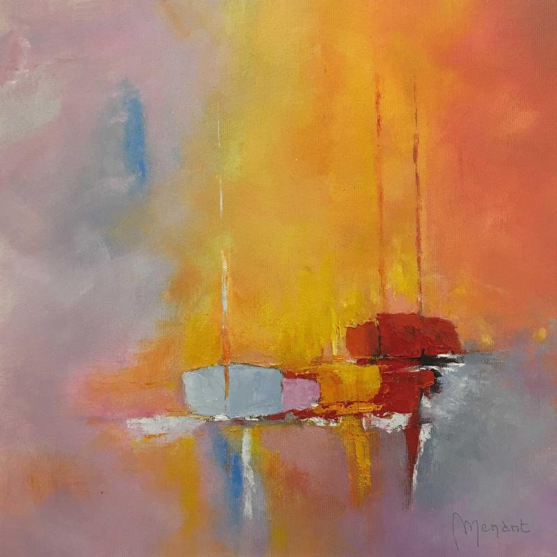 Gemälde Clair de voiles von Menant Alain | Gemälde Figurativ Marine Öl Acryl