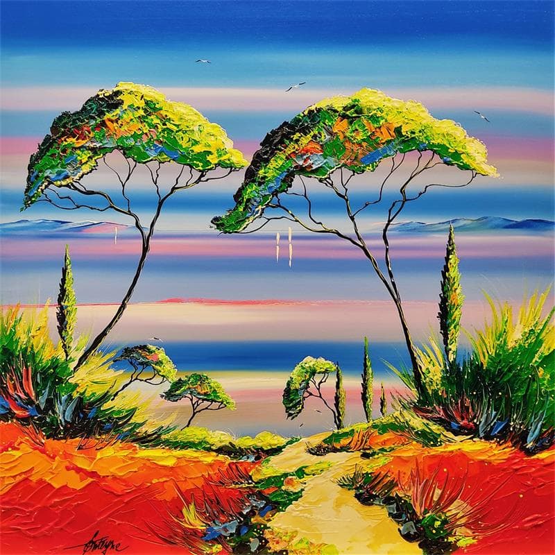 Gemälde Couleur provence von Fonteyne David | Gemälde Figurativ Landschaften Öl Acryl