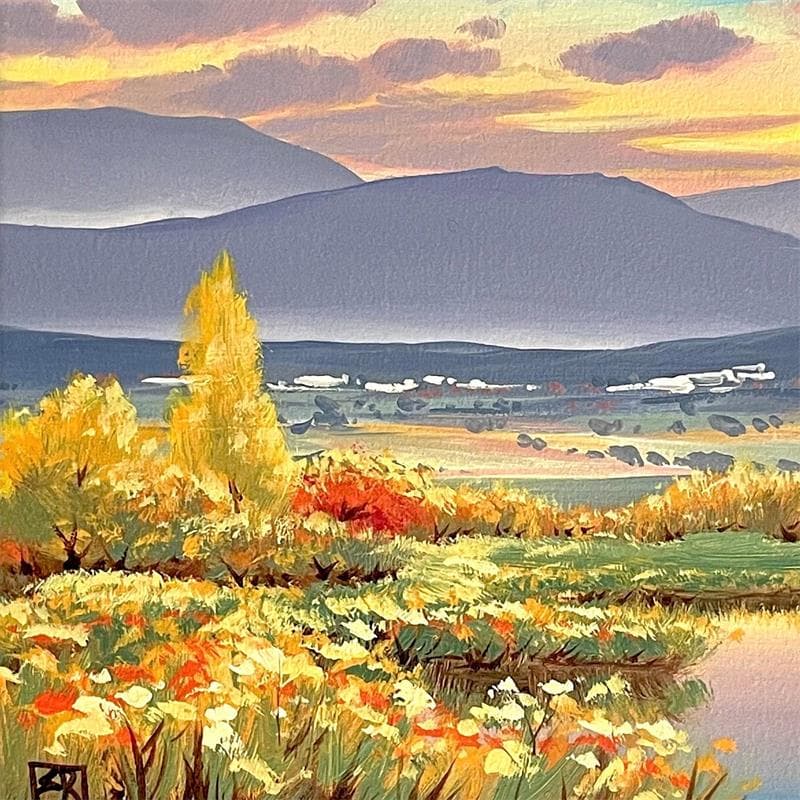 Peinture Freshness in the river par Requena Elena | Tableau Figuratif Huile