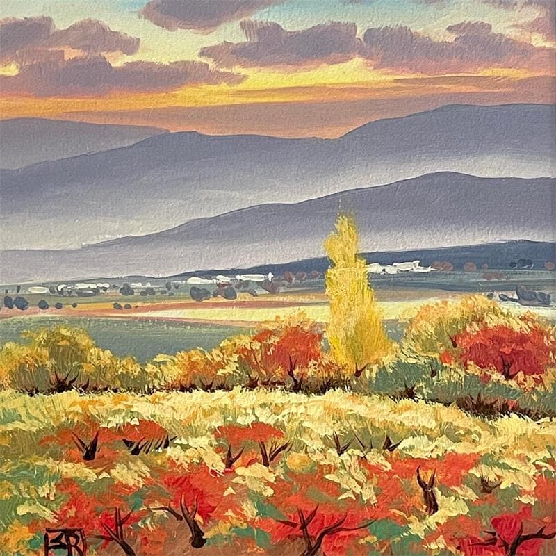 Painting Afternoon in the wineyards by Requena Elena | Painting Figurative Oil