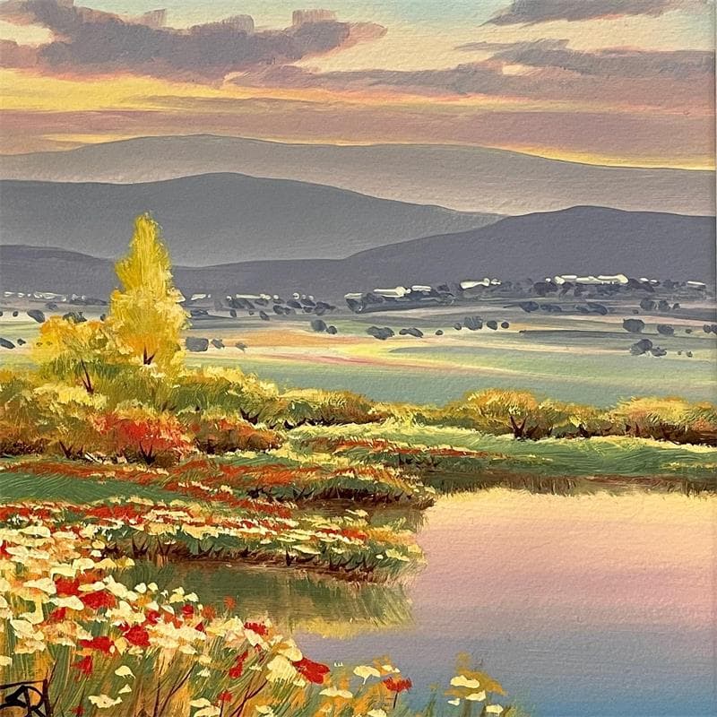 Peinture Calm in the valley II par Requena Elena | Tableau Figuratif Portraits Icones Pop Huile