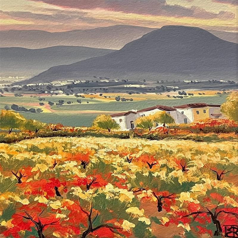 Peinture Wineyards of autumn II par Requena Elena | Tableau Figuratif Portraits Icones Pop Huile