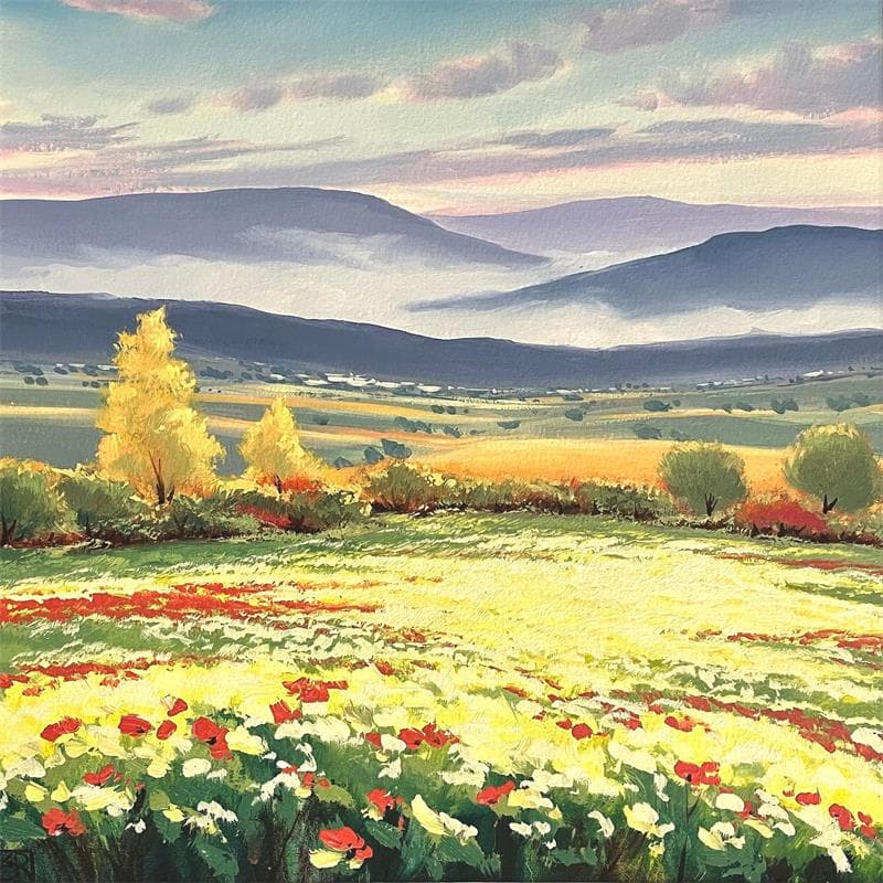 Peinture Mountain's freshness par Requena Elena | Tableau Huile