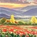 Painting Afternoon in poppies by Requena Elena | Painting Oil