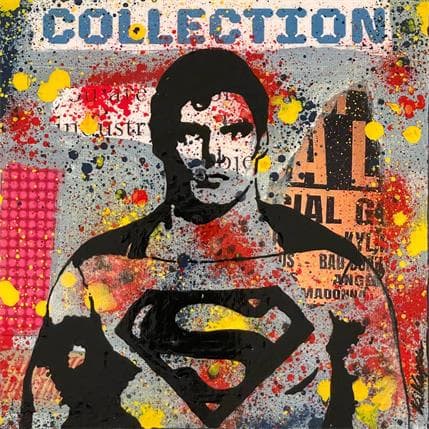 Peinture Superman par Kikayou | Tableau Figuratif Graffiti, Huile Icones Pop