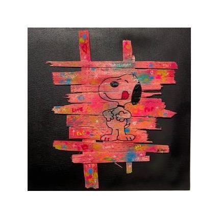 Peinture Snoopy tongue par Kikayou | Tableau Pop-art Graffiti
