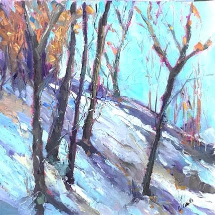 Painting Perfect powder by Carrillo Cindy | Painting Figurative Oil Landscapes