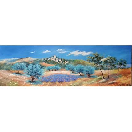 Pintura Sous les oliviers por Lyn | Pintura Figurativo Aceite Paisajes