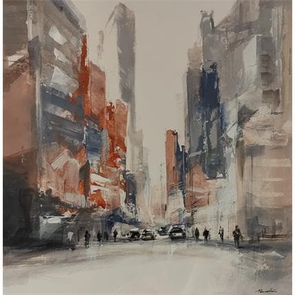 Peinture City traffic  par Poumelin Richard | Tableau Figuratif Acrylique, Huile Urbain