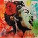 Peinture Billie par Mestres Sergi | Tableau Pop-art Icones Pop Graffiti