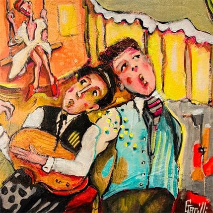 Peinture Jeu de séduction par Garilli Nicole | Tableau