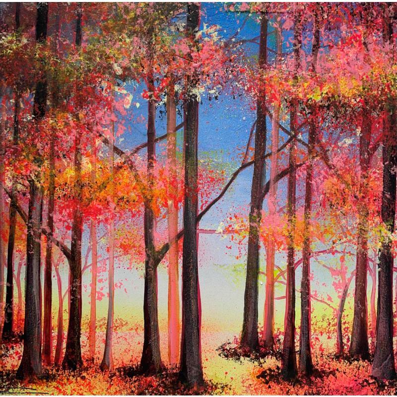 Pintura Forêt joyeuse 4 por Locoge Alice | Pintura Acrílico