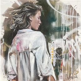 Peinture Pensées par Desserle Cecile | Tableau Figuratif Huile Portraits