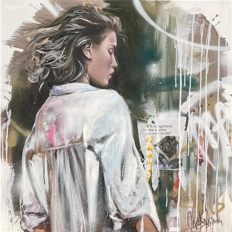 Peinture Pensées par Desserle Cecile | Tableau Figuratif Portraits Huile