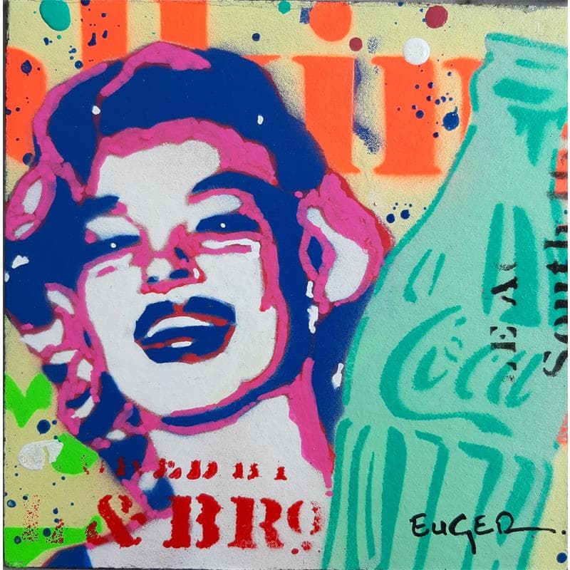 Peinture America par Euger Philippe | Tableau Pop-art Portraits Icones Pop Graffiti Acrylique Collage
