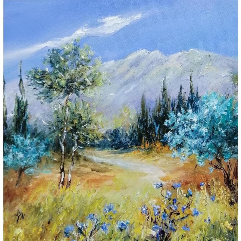 Peinture coeur de provence par Lyn | Tableau Figuratif Paysages Huile