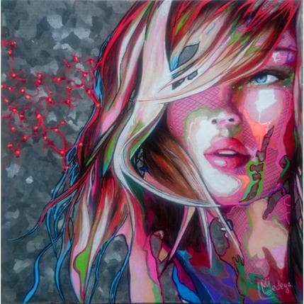 Painting Collection Lady Mystic 1 by Medeya Lemdiya | Painting Pop-art Acrylic, Metal, Oil Pop icons, Portrait