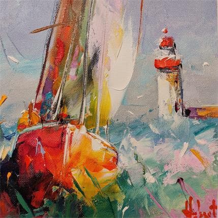 Painting Erquy by Hébert Franck | Painting Figurative Oil Landscapes, Marine, Pop icons