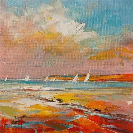 Painting Au large by Hébert Franck | Painting Figurative Oil Landscapes, Marine, Pop icons