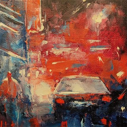 Painting La nuit by Hébert Franck | Painting Figurative Oil Landscapes, Pop icons