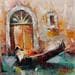 Peinture La gondole par Hébert Franck | Tableau Huile