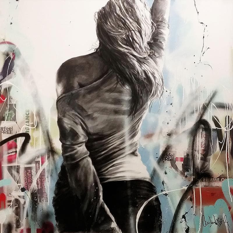 Peinture Feel free par Desserle Cecile | Tableau Figuratif Scènes de vie Huile