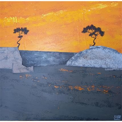 Peinture Un soir de retrouvailles par Lemonnier | Tableau Minimaliste