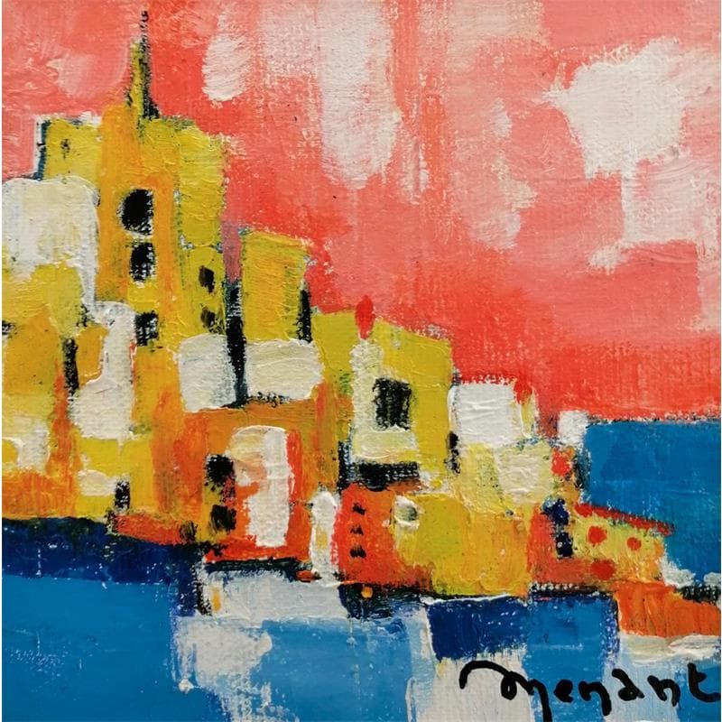 Painting La côte en rose by Menant Alain | Painting Acrylic