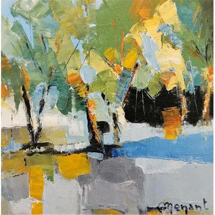 Peinture Sous les arbres au parc par Menant Alain | Tableau  Acrylique