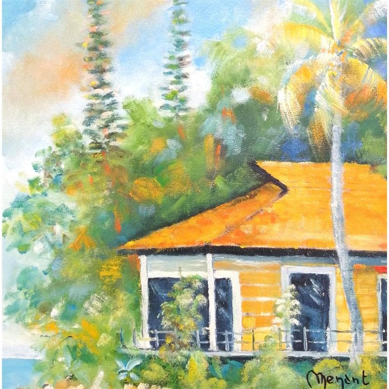 Painting Villa Ouémo Nouméa by Menant Alain | Painting Figurative Landscapes Oil Acrylic