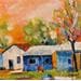 Painting Maisons de pêcheurs by Menant Alain | Painting Figurative Landscapes Oil Acrylic