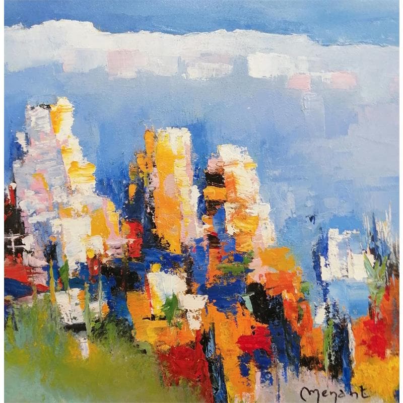 Peinture Les trois sœurs par Menant Alain | Tableau Figuratif Paysages Huile Acrylique