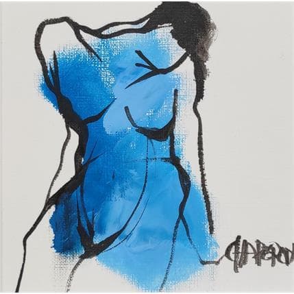 Painting Mon refuge 1 by Chaperon Martine | Painting Figurative Acrylic Nude