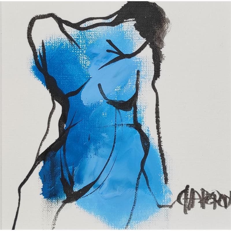 Painting Mon refuge 1 by Chaperon Martine | Painting Figurative Nude Acrylic