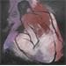 Painting Tendre violet 1 by Chaperon Martine | Painting Figurative Nude Acrylic