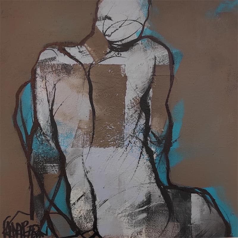 Painting Clin d'oeil  by Chaperon Martine | Painting Figurative Nude Acrylic