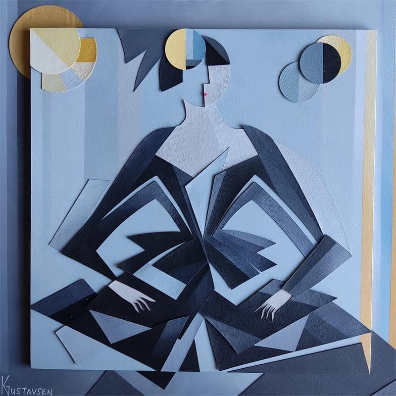 Painting Night and day by Gustavsen Karl | Painting Figurative Portrait