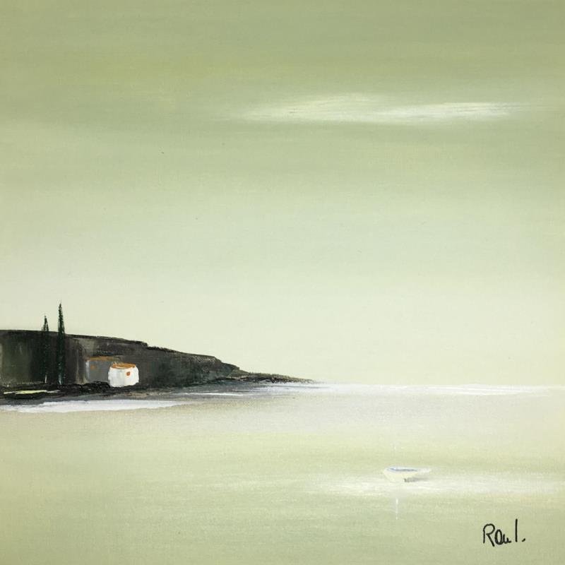 Peinture Douceur marine 23 par Roussel Marie-Ange et Fanny | Tableau Abstrait Marine Huile