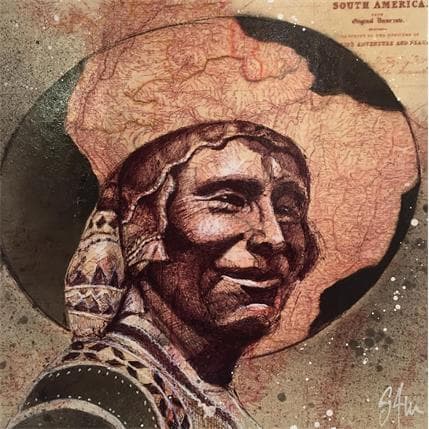 Peinture Gringo par S4m | Tableau Street Art Acrylique Portraits