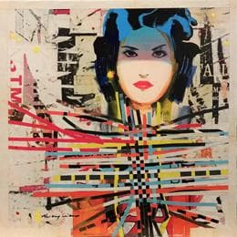 Peinture Mata hari par Vieux Thierry | Tableau Pop-art Acrylique Icones Pop, Portraits