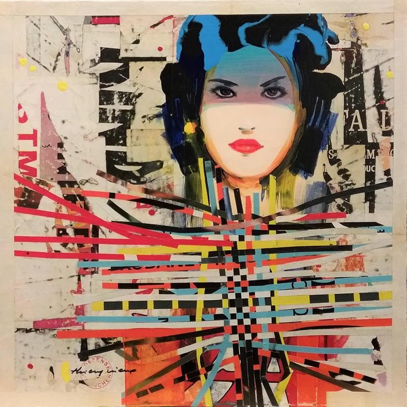 Peinture Mata hari par Vieux Thierry | Tableau Pop-art Portraits Icones Pop Acrylique